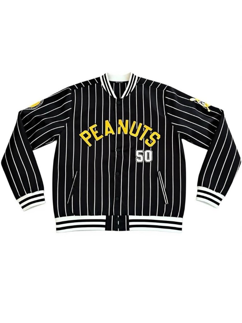 Peanuts Baseball Vintage Striped Bomber Jacke BoxLunch Exclusive Size Medium New